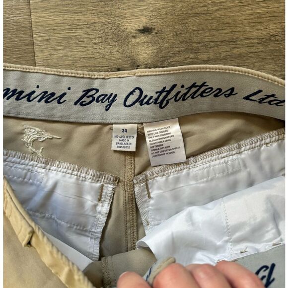 MENS BIMINI BAY OUTFITTERS FISHING SHORTS SIZE 34 - Picture 4 of 4
